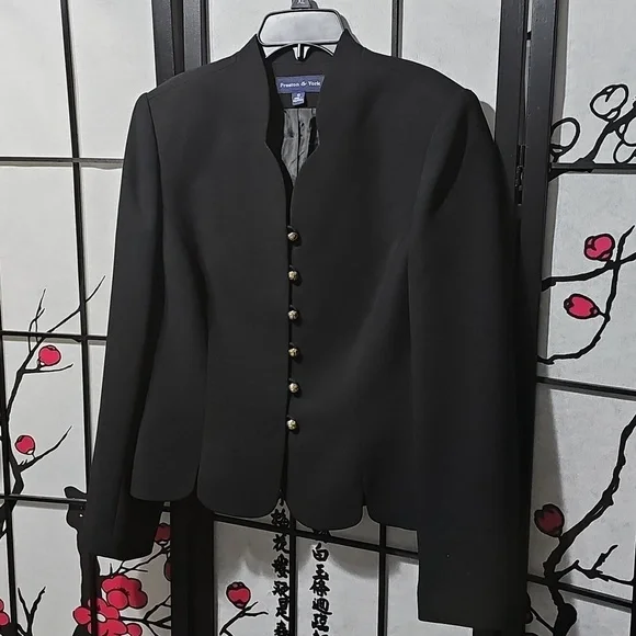 Preston & York Elegant Black Button-Up Blazer Size 10 - Picture 7 of 7